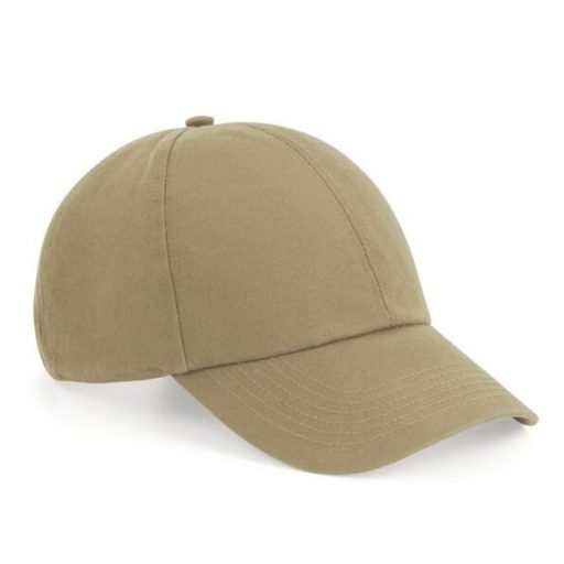 B054 - Beechfield Organic Cotton 6 Panel Cap HOMOKSZÍN