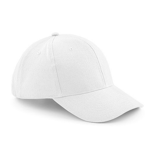 B065 - Beechfield Pro-Style Heavy Brushed Cotton Cap FEHÉR