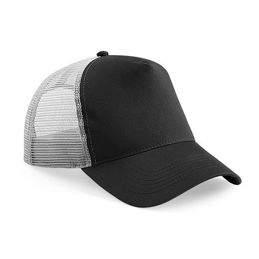 B640 - Beechfield Snapback Trucker hálós baseball sapka FEKETE/SZÜRKE