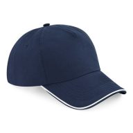 B025C - Beechfield 5 paneles baseball sapka NAVY/FEHÉR