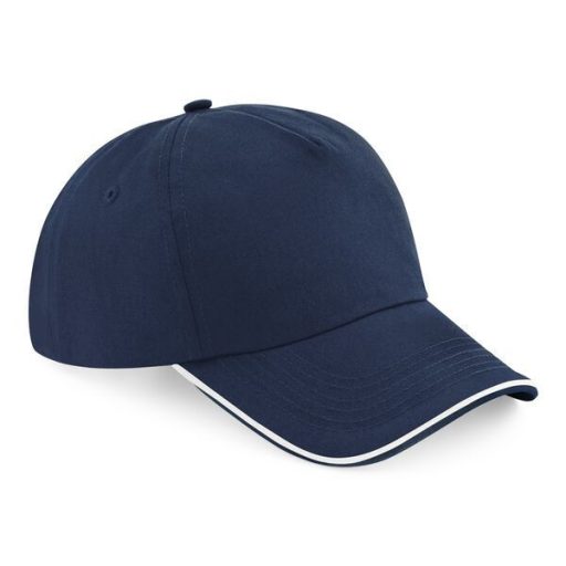 B025C - Beechfield 5 paneles baseball sapka NAVY/FEHÉR