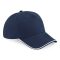 B025C - Beechfield 5 paneles baseball sapka NAVY/FEHÉR