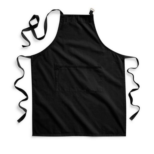 W364 - Westford Mill Fairtrade Cotton Adult Craft Apron KÖTÉNY 70X93 FEKETE