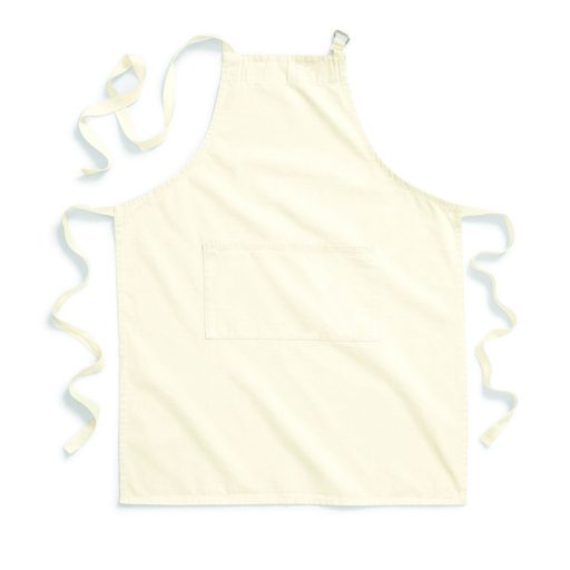 W364 - Westford Mill Fairtrade Cotton Adult Craft Apron KÖTÉNY 70X95 NATÚR
