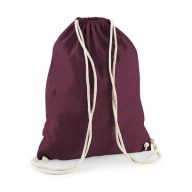 W110 - Westford Mill pamut tornazsák 12L, 37X46 cm BURGUNDY