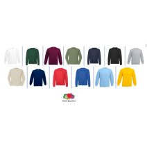 (Kereknyakú, 80% pamut, 20% poliészter, 280g/m² P)Fruit of the Loom 62202 férfi kereknyakú pulóver S-5XL