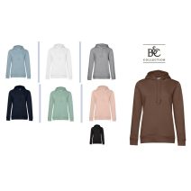 (női kapucnis, bebújos puha, minőségi pulóver 80% pamut, 20% poliészter, 280 g/m²)B&C WW34B Inspire Hooded kapucnis, bebújos pulóver XS-XXL