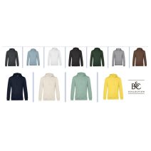 (kapucnis, bebújós, 80% pamut, 20% poliészter, 280 g/m² )B&C WU33B Organic INSPIRE WU33B kapucnis, bebújos pulóver S-3XLL